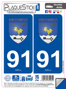 91 -Saint-Pierre-du-Perray "Blason" PlaqueStick