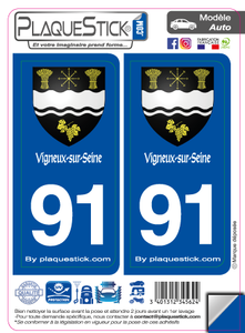 91 -Vigneux-sur-Seine "Blason" PlaqueStick