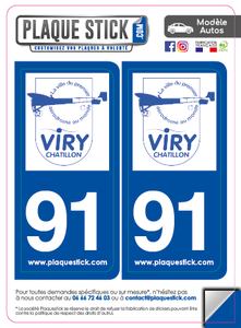 91 -Viry-Chatillon PlaqueStick