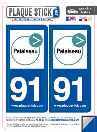 91 -Palaiseau PlaqueStick