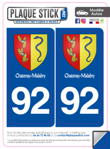 92 -Chatenay-Malabry "Blason" PlaqueStick