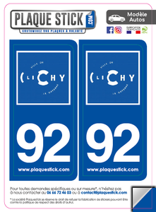 92 -Clichy-la-Garenne "Cube" PlaqueStick