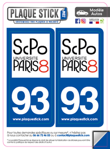 93 -Saint-Denis "ScPo - Université Paris 8 PlaqueStick
