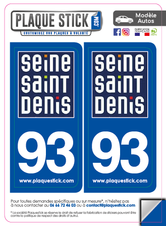 93 -Seine-Saint-Denis PlaqueStick