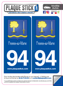 94 -Fresnes-sur-Marne "Blason" PlaqueStick