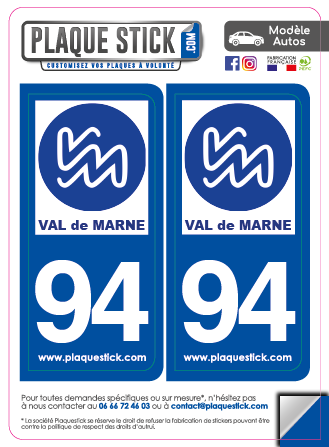 94 -Département du Val-de-Marne PlaqueStick