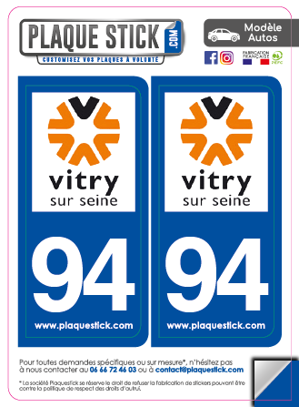 94 -Vitry-sur-Seine PlaqueStick