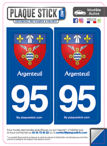 95 -Argenteuil "Blason" PlaqueStick
