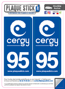 95 -Cergy "Blanc" PlaqueStick