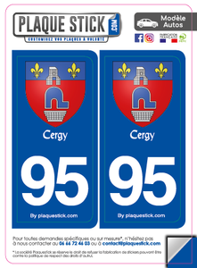 95 -Cergy "Blason" PlaqueStick