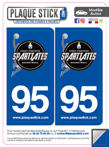 95 -Cergy-Pontoise "Spartiates" PlaqueStick