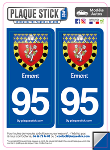 95 -Ermont "Blason" PlaqueStick
