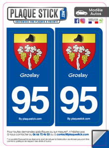 95 -Groslay "Blason" PlaqueStick