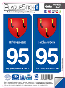 95 -Herblay-sur-Seine "Blason" PlaqueStick