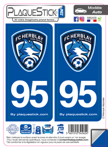 95 -Herblay-sur-Seine "FC" PlaqueStick