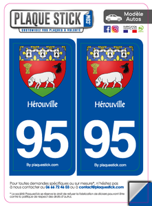 95 -Hérouville "Blason" PlaqueStick