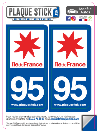 95 -Île-de-France PlaqueStick