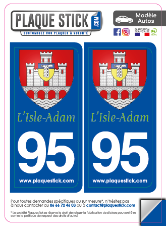 95 -L'Isle-Adam PlaqueStick