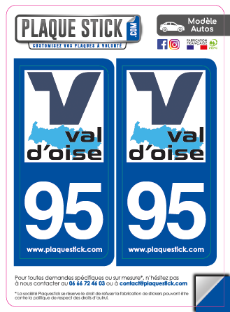 95 -Val-d'Oise PlaqueStick