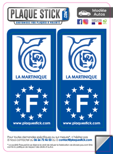 Région de la Martinique "Gauche" PlaqueStick