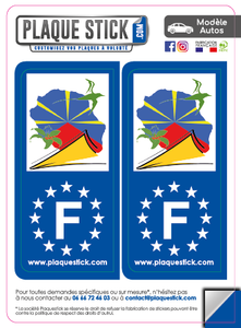 Région de La Réunion "Gauche" PlaqueStick