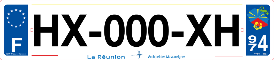 974 -Plaque immatriculation 