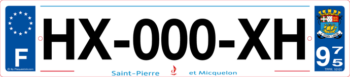 975 -Plaque immatriculation 