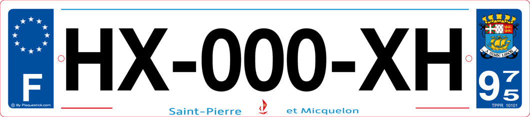 975 -Plaque immatriculation 