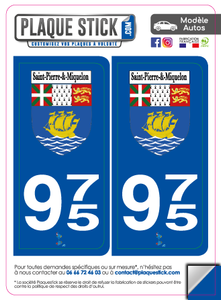 975 -Saint-Pierre-&-Miquelon "Blason" PlaqueStick
