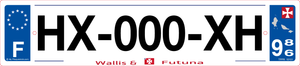 986 -Plaque immatriculation "Wallis-et-Futuna" PlaqueStick