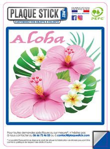 Hawaii "Aloha Ibiscus" "Décor" PlaqueStick