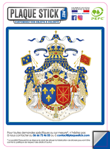 Royaume de France "Armoiries" Décor PlaqueStick
