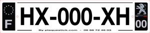 00 -Plaque immatriculation "Peugeot Sport" PlaqueStick