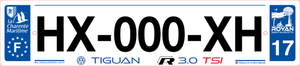 00 -Plaque immatriculation "VW Tiguan 3.0 TSI" PlaqueStick