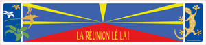 974 -Plaque immatriculation "La Réunion" Décoration PlaqueStick