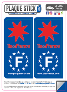 Île-de-France "Sans fond" Gauche PlaqueStick