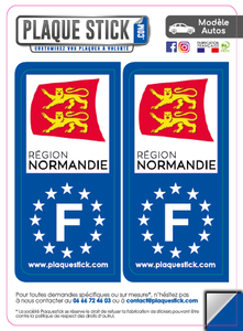 Région Normandie -Gauche PlaqueStick