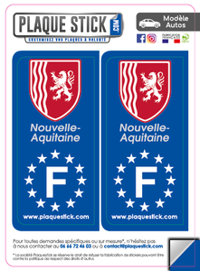 Région Nouvelle-Aquitaine -Gauche PlaqueStick