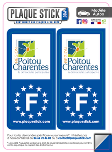 Région Poitou-Charente "Gauche" PlaqueStick